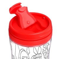 Термостакан раскраска &laquo;С Новым годом!&raquo;, 14,5 см, цвет ярко-красный