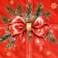 Коробка подарочная новогодняя складная &laquo;С новым годом&raquo;, бант, 21 х 15 х 7 см, Новый год