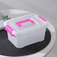 Контейнер для хранения &laquo;Дипломат&raquo;, 20,5&times;15&times;9,5 см, крышка с ручкой на защёлке, цвет МИКС