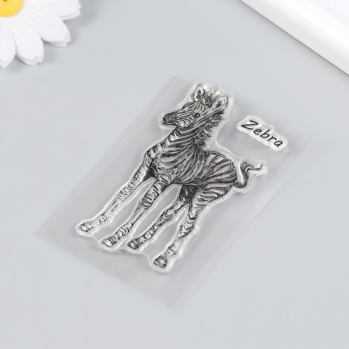 Штамп для творчества силикон "Зебра" 9х6 см