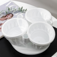 Кашпо многоярусное Plast-Avenue &laquo;Каскад&raquo;, 3 шт., 700 мл, пластик, белое