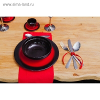 Лента фигурная &laquo;Сердца&raquo;, 15 мм, 9 &plusmn; 0,5 м, цвет красный