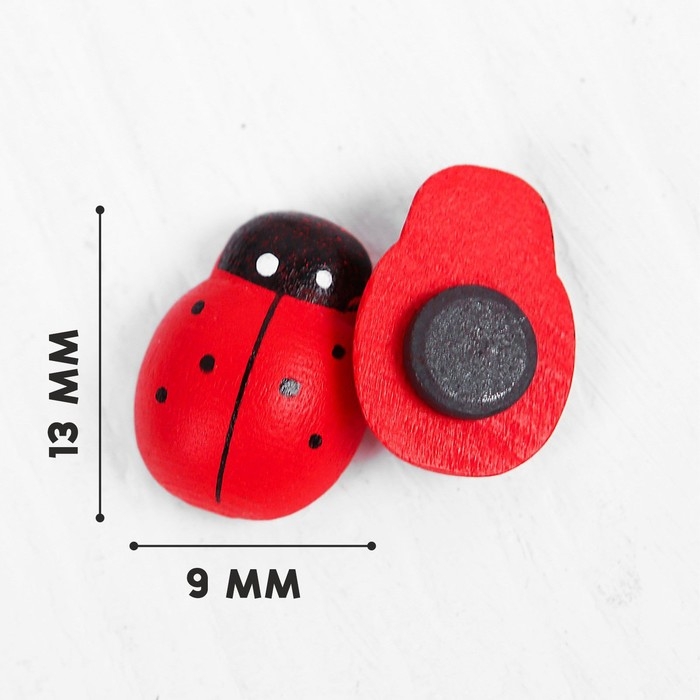 Набор магнитов &laquo;Божья коровка&raquo;, 50 шт., красный