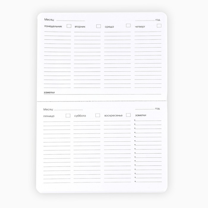Планинг в мягкой обложке софт-тач А5, 60 листов PROвыбор &laquo;Черный&raquo;
