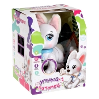 Робот собака &laquo;Умный питомец&raquo; ZHORYA, на пульте управления, интерактивный: реагирует на касания, звук, свет, на аккумуляторе