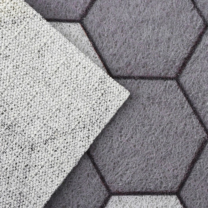 Коврик придверный грязезащитный Доляна &laquo;Гамма&raquo;, вырезной, 60&times;90 см, цвет серый