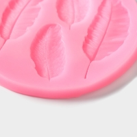 Молд Доляна &laquo;Пёрышко&raquo;, силикон, 9&times;8,6 см, цвет МИКС