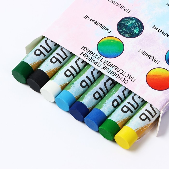 Набор для рисования масляной пастелью &laquo;Миленькие зайчики&raquo;, 8 цветов, набор для творчества