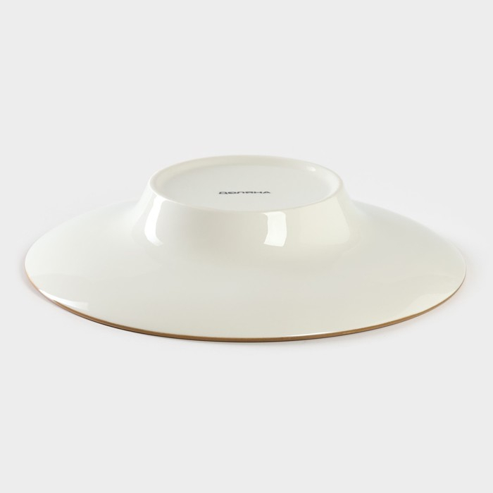 Тарелка фарфоровая для пасты Доляна &laquo;Космос&raquo;, 150 мл, d=21 см, цвет белый