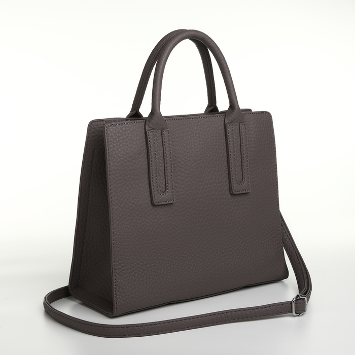 Сумка женская на молнии, TEXTURA, средний размер, цвет коричневый