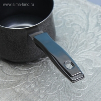 Турка &laquo;Мортен&raquo;, 500 мл, 20&times;9,5&times;7,5 см, пластиковая ручка, антипригарное покрытие, цвет чёрный