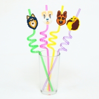 Трубочки для коктейля &laquo;Собачки&raquo;, набор 4 шт.
