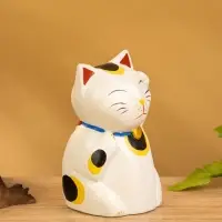 Сувенир &laquo;Кошка Неко&raquo;, 6&times;6&times;11 см, дерево, белый