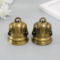 Колокольчик "Слоны" набор 2 шт 5х4,2х4,2 см