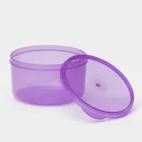Контейнер круглый Доляна, пищевой, 500 мл, цвет сиреневый