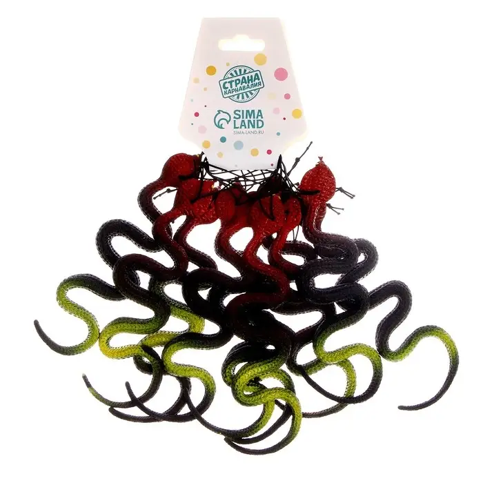 Прикол &laquo;Змея&raquo;, резиновая, чёрная
