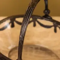 Стеклянная ваза с ручкой &laquo;Богемия&raquo;, 14.5&times;13.5&times;11.5 см, стекло, латунь