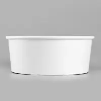 Тарелка (Контейнер без крышки) одноразовая глубокая "Белая" картон, 750 мл