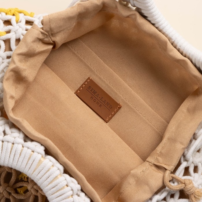 Сумка женская SL Home, ручное плетение, хлопок, кольцо 14,5 см, 30&times;45 см