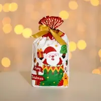 Пакет полиэтиленовый подарочный, с завязками "Подарки" МИКС, 15х23 см