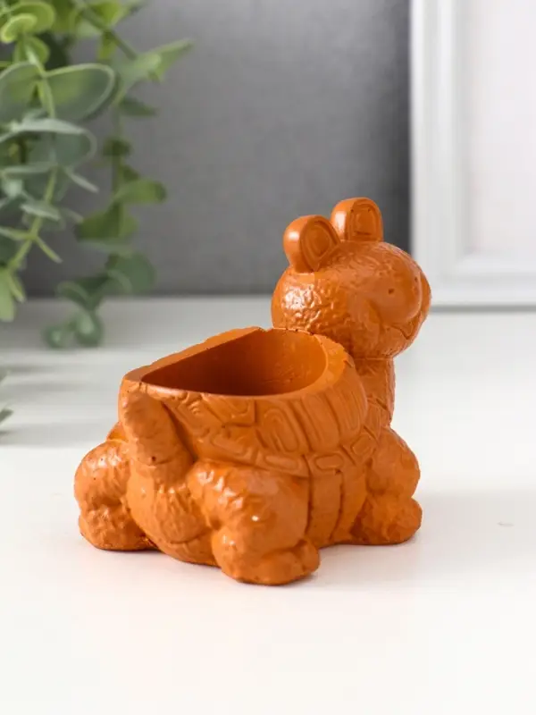 Фигура с подставкой для мелочей &laquo;Черепаха&raquo;, 7.5&times;10&times;6 см, красная глина