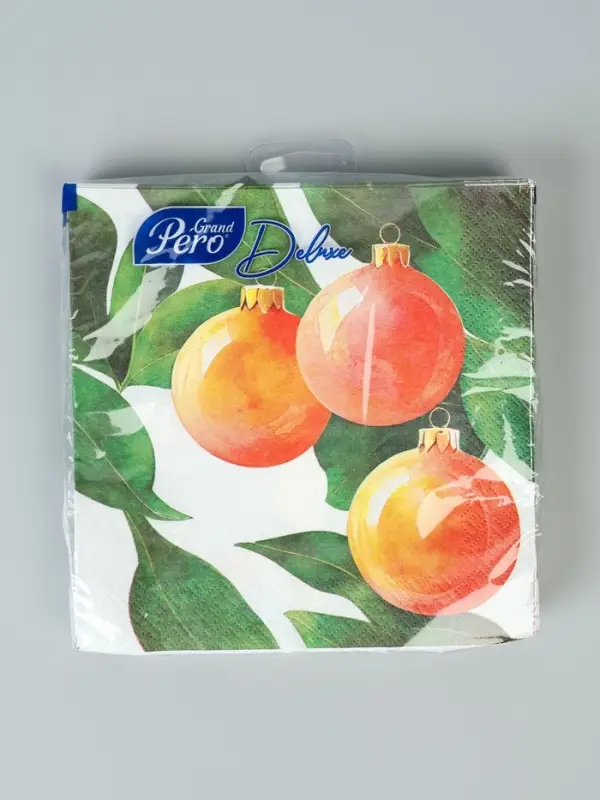 Салфетки бумажные трёхслойные &laquo;Апельсиновые шары&raquo;, 33х33, 20 шт