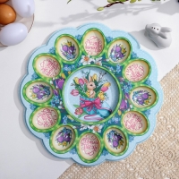 Пасхальная подставка на 12 яиц и кулич &laquo;Кролик&raquo; на пасху, 30 х 30 см.