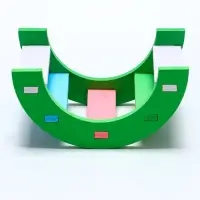 Лесенка для грызунов с цветными ступеньками, зеленый