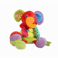 Растяжка - спираль с игрушками дуга на коляску / кроватку для малышей 0+ &laquo;Слоник яркий&raquo;, Крошка Я