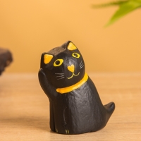 Сувенир &laquo;Чёрный кот&raquo;, 3&times;5&times;6 см, дерево