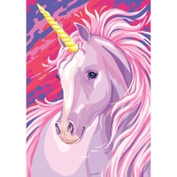 Алмазная мозаика с частичным заполнением на холсте &laquo;Единорог&raquo;, 15 х 21 см