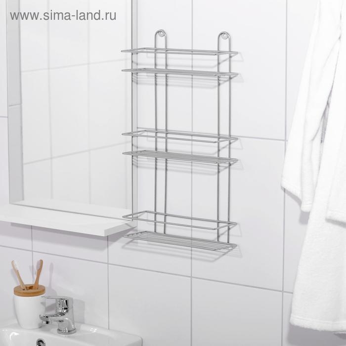 Полка прямоугольная 3-х ярусная, 26,5&times;10,5&times;50 см, цвет хром