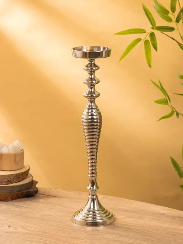 Подсвечник "Кубок" 13х13х50,5 см, алюминий, цв. Серебро