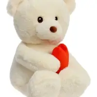 Мягкая игрушка "Медведь Люк", цвет молочный, с сердцем, 35см МЛюк/25/53