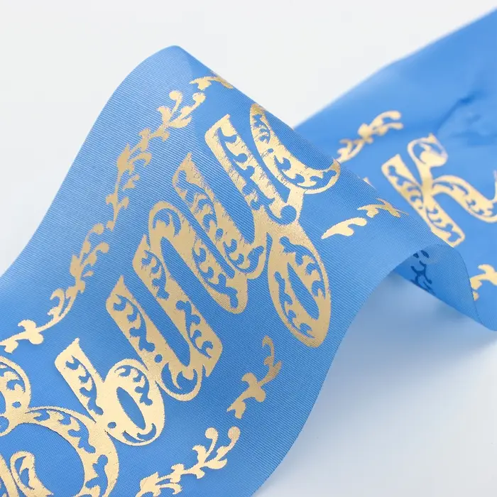 Лента на выпускной &laquo;Выпускник&raquo;, шёлк синий фольга