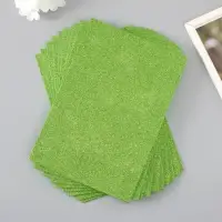 Фоамиран глиттерный 2 мм, 20х30 см, салатовый