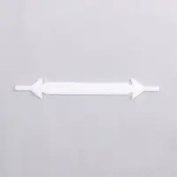 Шнурки для обуви, 6 шт., силиконовые, плоские, 13 мм, 9 см, белые