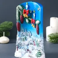 Свеча фигурная "Рождественские шишки" 6х9,5х16,5 см