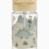 Поильник детский с трубочкой &laquo;Дино&raquo;, 350мл., цвет бежевый Крошка Я