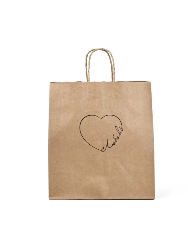 Пакет подарочный крафтовый &laquo;Сердце&raquo;, 22 х 25 х 12 см