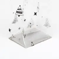 Пакет подарочный новогодний с жёстким дном 6&times;8&times;30 см