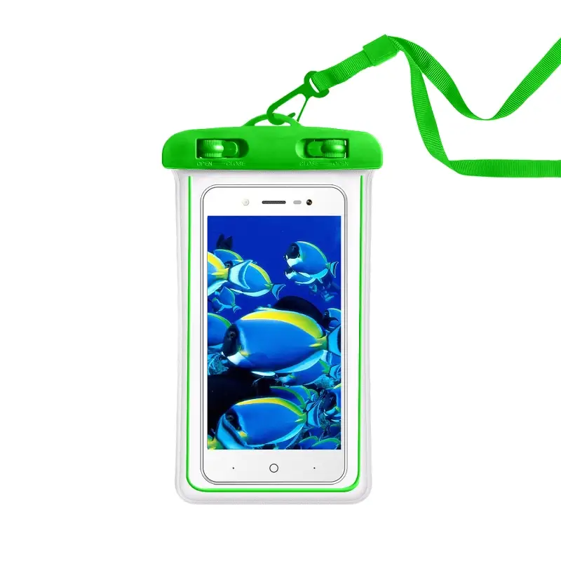 Чехол влагоустойчивый max 6,7" светящийся зеленый