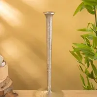 Подсвечник "Флейта" алюминий 37 см, цв. серебро