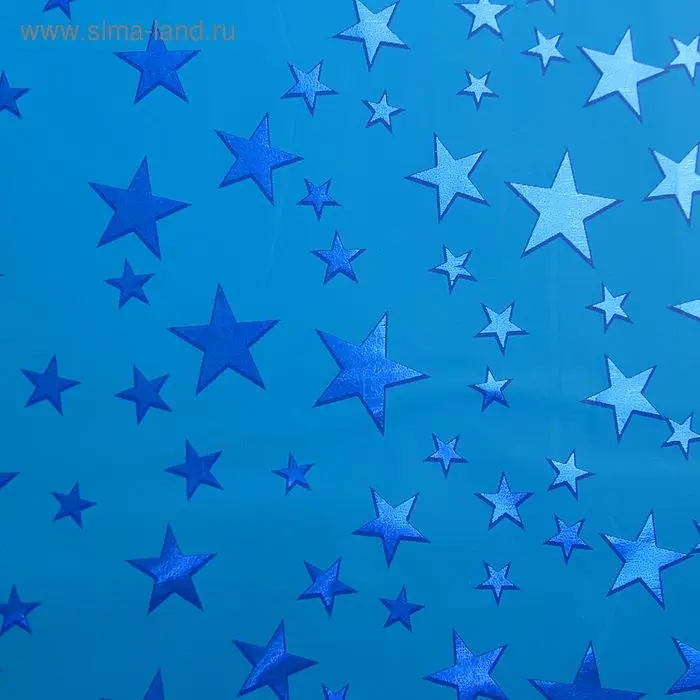 Пленка голография "Звёзды", синий, 70 х 100 см