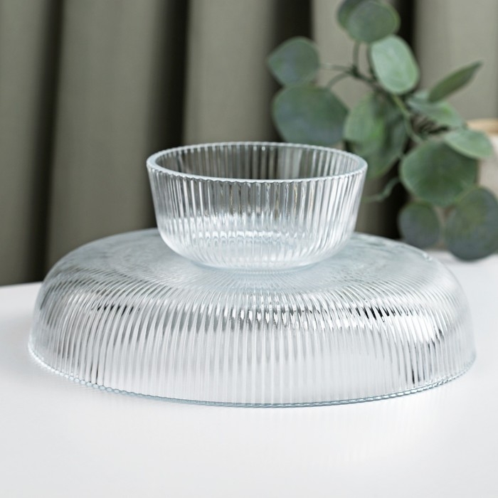 Ваза для фруктов &laquo;Камелия&raquo;, 26,3&times;11 см, цвет прозрачный