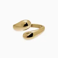 Кольцо &laquo;Капли БО&raquo;, цвет золотой, безразмерное