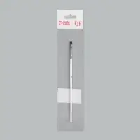 Кисть для дизайна и наращивания ногтей, прямая, плоская, 17.5&times;0.5 см, белая