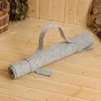 Коврик - лежак для бани и сауны, 160&times;55 см, войлок, светло-серый, &laquo;Добропаровъ&raquo;