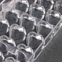 Форма для конфет и шоколада KONFINETTA &laquo;Сердца&raquo;, 27,5&times;13,5 см, 21 ячейка 2&times;3 см, цвет прозрачный