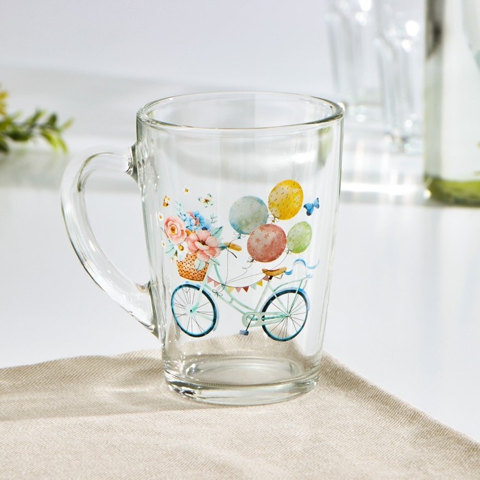 Кружка стеклянная &laquo;Капучино. Романтика&raquo;, 300 мл